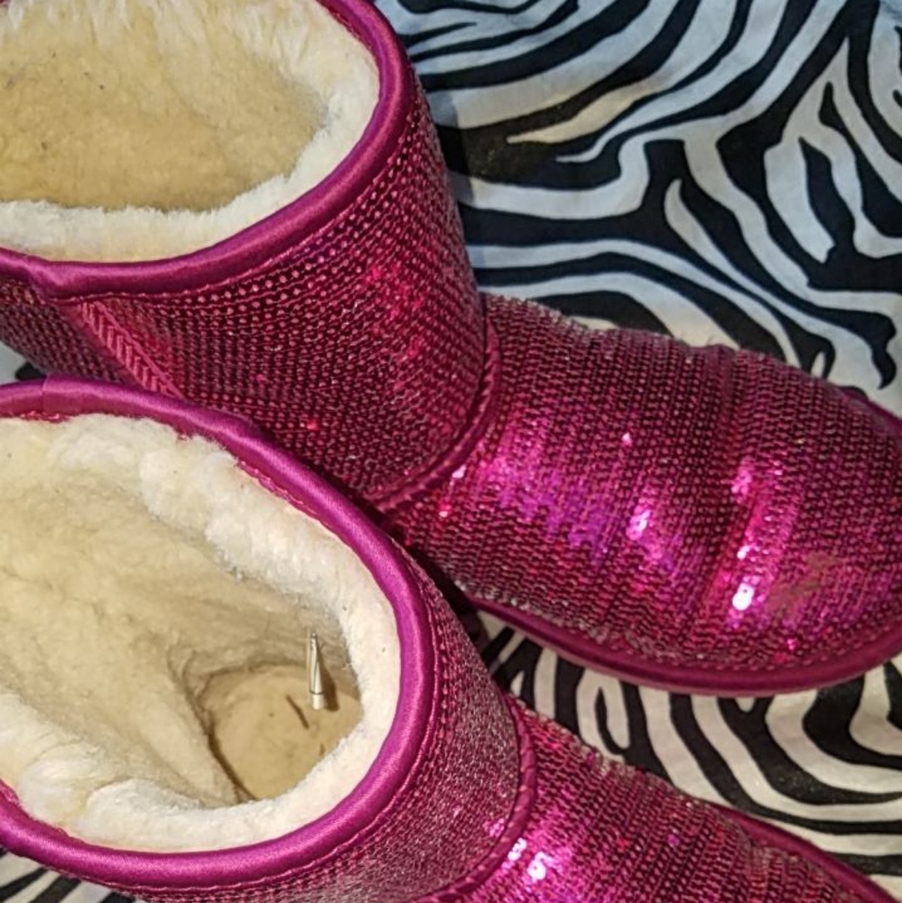 Pink Glittered Uggs